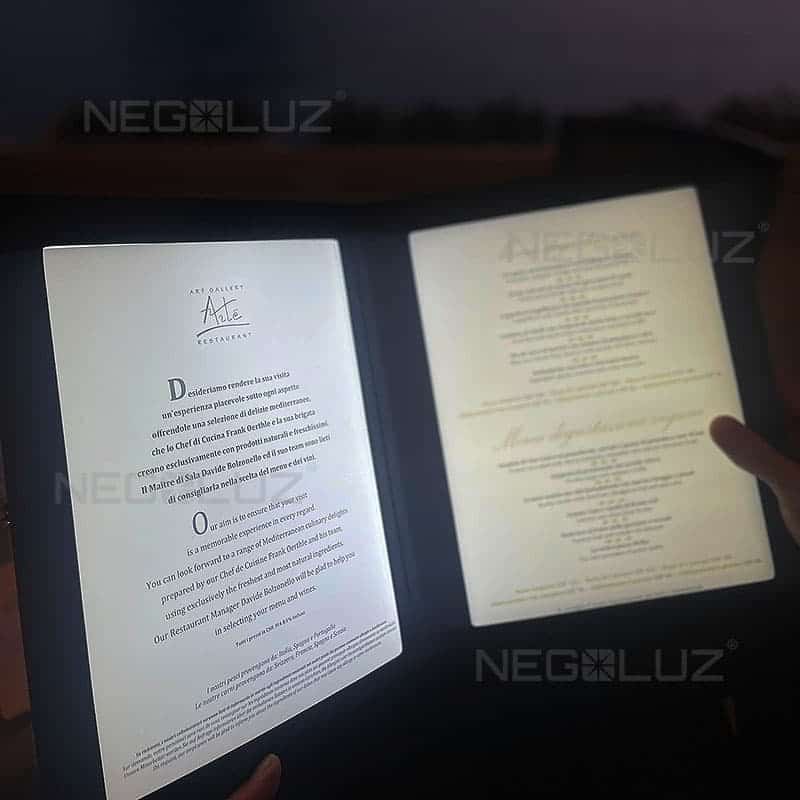 best restaurant illuminated menu holder